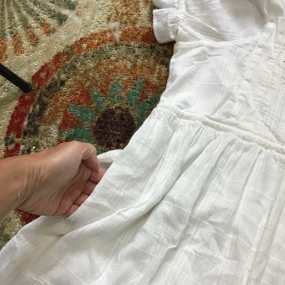 Madewell Babydoll Puff Sleeve Tiered poplin Dress Size L - Picture 11 of 11